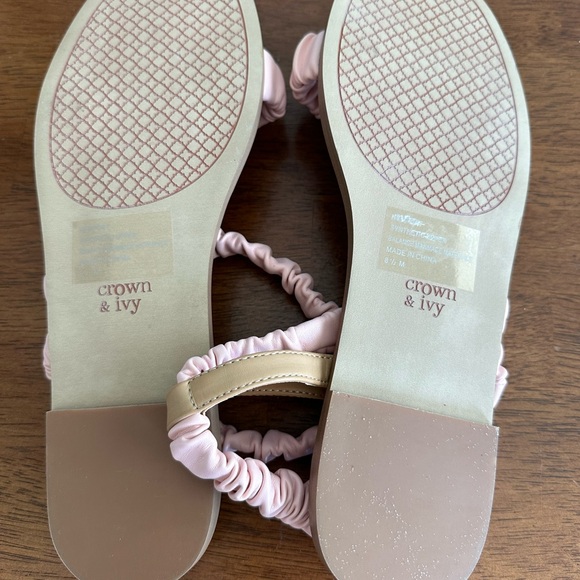 NWT Crown & Ivy Women’s Blush Newport Sandals-Size 8.5 - Picture 6 of 11